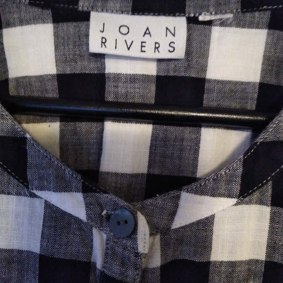 BLOUSE JOAN RIVERAS SIZE L AND COLOR BLACK AND WHITE - Picture 2 of 2